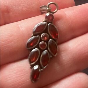 Elegant Red Garnet Pendant